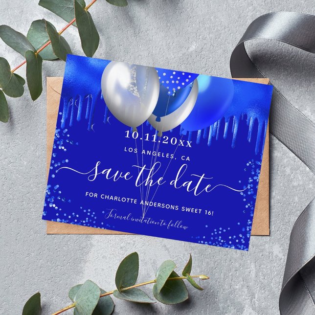 Budget Sweet 16 gouttes bleu royal enregistrer la  (Créateur téléchargé)