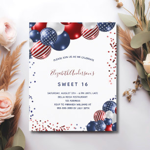 Budget Sweet 16 invitation du parti patriotique