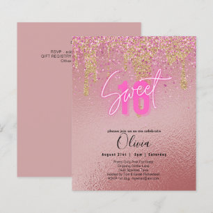 Budget Sweet 16 Parties scintillant rose Foil Girl