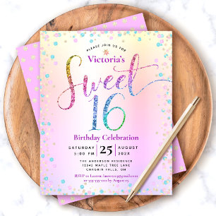 Budget Sweet 16 Rainbow Parties scintillant Ombre