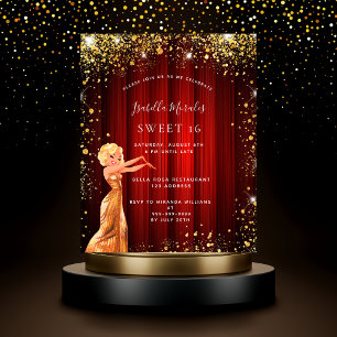 Budget Sweet 16 rouge or parties scintillant robe 