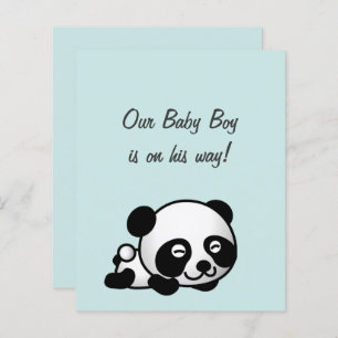 Budget Sweet Panda On Blue C'est un Baby shower ga