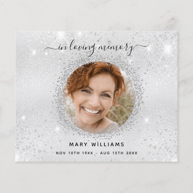 Budget Sympathy argent scintille photo merci (Dos)