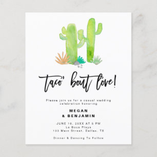 Budget Taco Bout Amour Mariage Décontracté Invitat