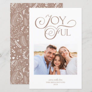 Budget Taupe Tan Motif Joyeux Photo de Noël