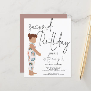 Budget tendance Script Girl 2e anniversaire Invita