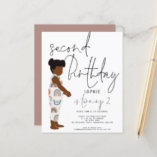 Budget tendance Script Girl 2e invitation annivers