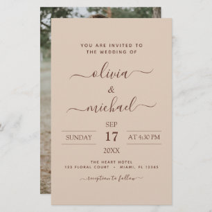 Budget Terra Cotta Boho Mariage Moderne Simple