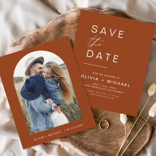 Budget Terracotta Boho Enregistrer la Date Photo