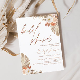 Budget Terracotta Boho Pampas Fête des mariées en