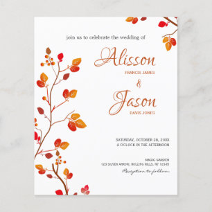 Budget Terracotta Calligraphie Mariage de automne