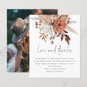 Budget Terracotta Floral Photo Love Merci Mariage