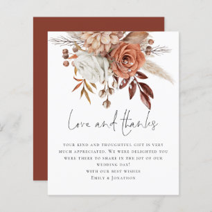 Budget Terracotta Florals Aimer Merci Mariage