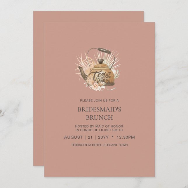 BUDGET Terracotta Monochrome Mariage (Devant / Derrière)