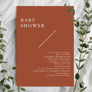 Budget Terracotta Neutral Baby shower Invitation