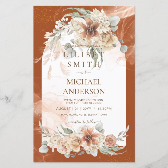 BUDGET Terracotta Pampas Mariage (Devant)