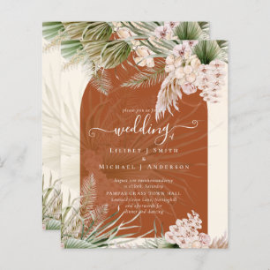 BUDGET Terracotta Peach Pampas Grass Mariage