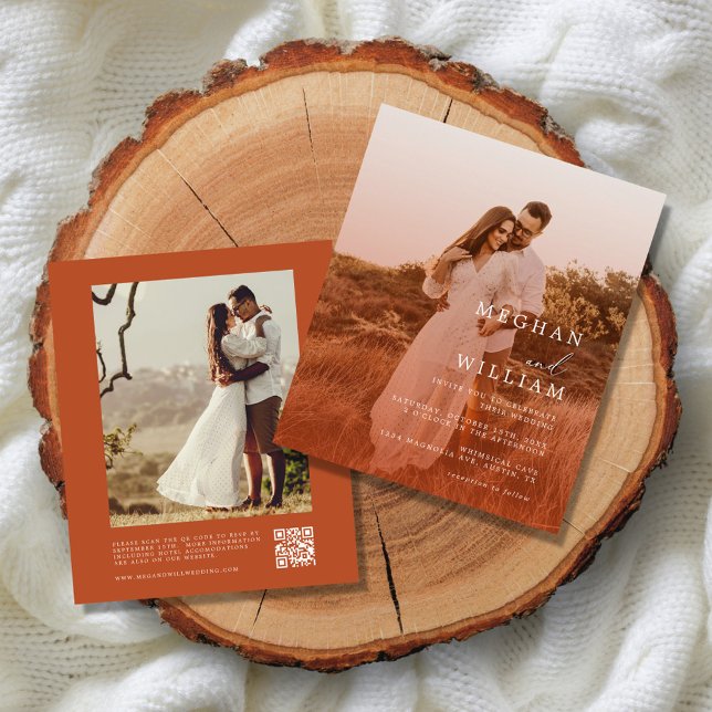 Budget Terracotta Photo Qr Code Mariage (Créateur téléchargé)