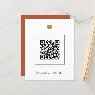 Budget Terracotta QR Code Tout en un Mariage