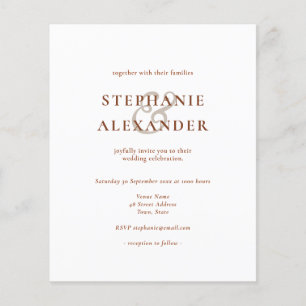 Budget Terracotta Texte Simple Faire-part de maria