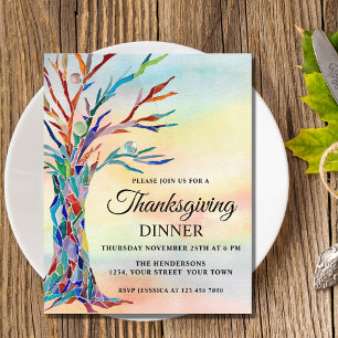 Budget Thanksgiving Diner Invitation