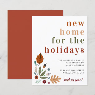 Budget Thanksgiving New Home Moving Faire-part