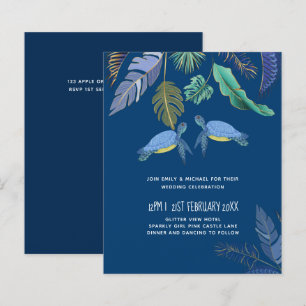 BUDGET Tortues de mer Mariage bleu jaune