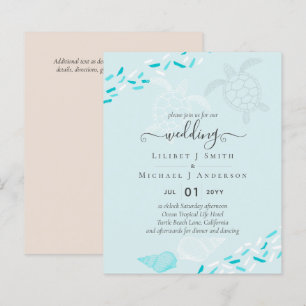 BUDGET Tortues de mer MARIAGE Plage Corail Sarcell