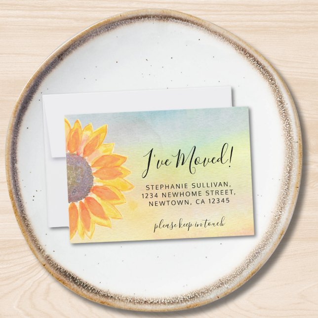 Budget Tournesol J'ai déménagé Faire-part mobile (Créateur téléchargé)