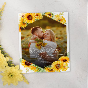 Budget Tournesol Photo Mariage Économisez la Date