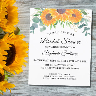 Budget Tournesol vert nuptiale Invitation à la dou