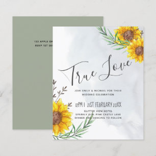 BUDGET Tournesols rustiques Olive Feuille Mariage