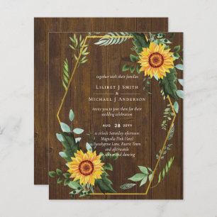 BUDGET Tournesols rustiques Vert Feuille Mariage