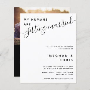 Budget tout en un code QR Faire-part de mariage