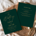 Budget tout en un Emerald Green Mariage Or<br><div class="desc">Présentation de notre Mariage d'or Typographie moderne Script Invitation : Faites une déclaration avec nos élégantes invitations de mariage avec typographie moderne et de luxueux accents noir et or. Conçues avec une attention minutieuse aux détails, ces invitations exsument le raffinement et le style, donnant le ton pour votre journée spéciale....</div>