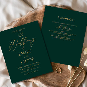 Budget tout en un Emerald Green Mariage Or