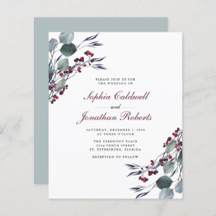 Budget tout en un Eucalyptus Holly Berries Mariage