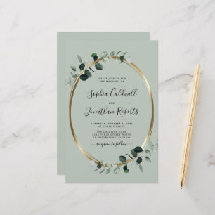 Budget Tout en un Eucalyptus Sage Mariage Invitati