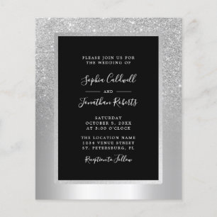 Budget tout en un Faire-part de mariage à huile d'