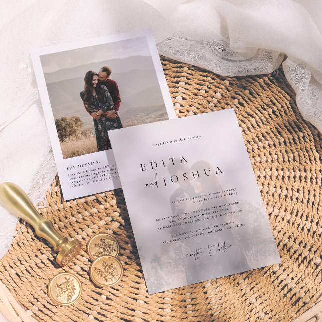 Budget Tout en un QR Code Elegant 2 Mariage photo (Créateur téléchargé)