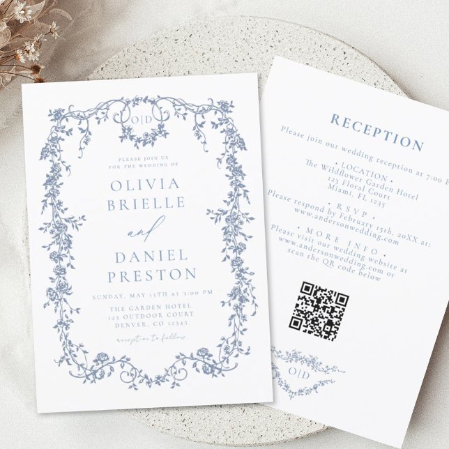 Budget Tout en un Victorian QR Code Mariage (Créateur téléchargé)