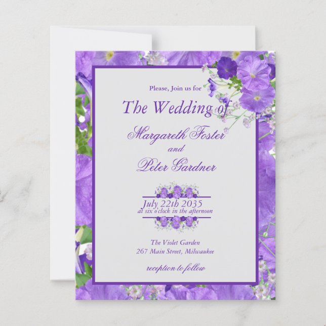 Budget Tout en une Fleurs et cadre violet (Devant)