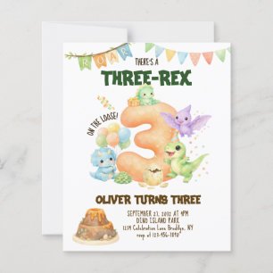 BUDGET Trois-Rex Dinosaure Mignon Dino 3ème Annive