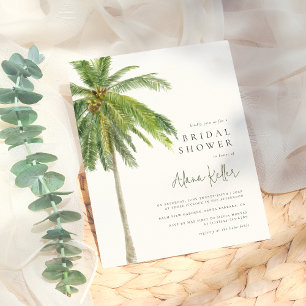 Budget Tropical Aquarelle Palm Tree Fête des marié
