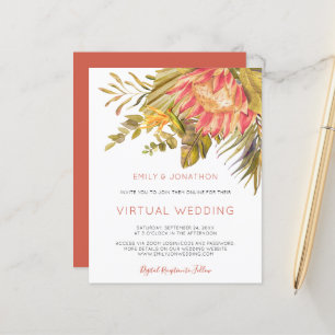 Budget Tropical Foliage Faire-part de mariage virt