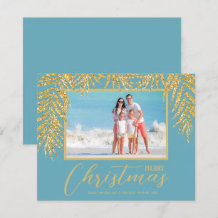 Budget Tropical Merry Christmas Photo Holiday Card