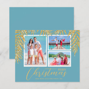 Budget Tropical Merry Christmas Photo Holiday Card