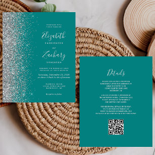 Budget Turquoise Blue Silver Parties scintillant Q
