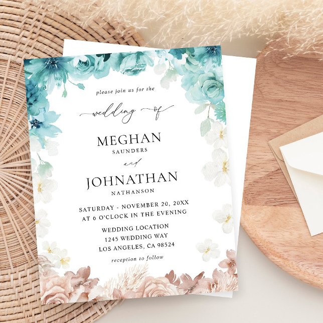 Budget Turquoise & Blush Pink FlorMariage (Créateur téléchargé)