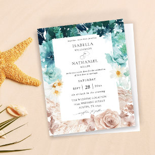 Budget Turquoise & Blush rose Mariage floral 2